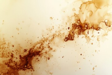 Wall Mural - Abstract artwork featuring artistic coffee stains and splashes on a light background, creating a unique texture and pattern. Generative AI