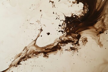 Leinwandbilder - An abstract artistic background created with rich coffee stains and splashes, perfect for creative design projects and illustrations. Generative AI