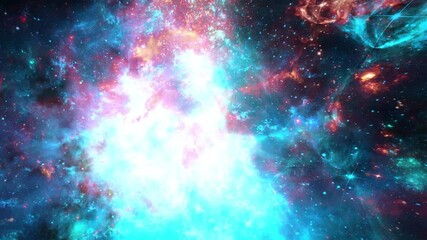 Wall Mural - glowing color space nebula particle background