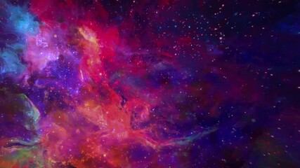 Wall Mural - glowing color space nebula particle background