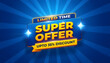 © GUS - 3D badge shape super offer sale promotion discount background