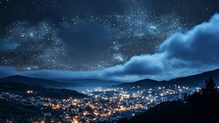 Night Sky over City