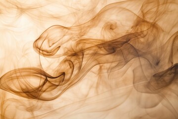 Fototapete - Abstract swirling smoke patterns blend seamlessly with deep coffee tones, creating a visually striking composition. Generative AI