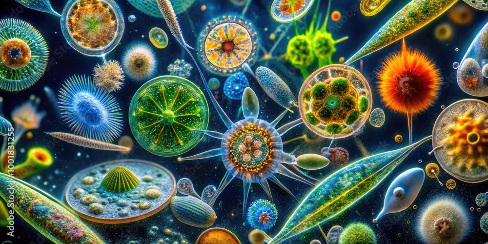 Micro Creatures Microscopic Organisms in Pond Water: A Fascinating Look at Aquatic Life ...