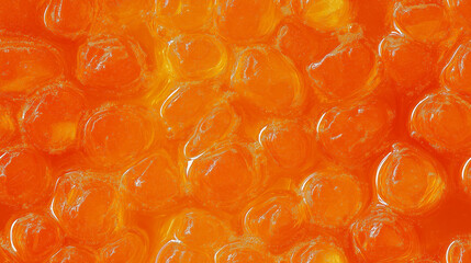 Wall Mural - a close-up, top-down view, texture background of mandarin jam spread across the entire frame, filling the image with its bright orange color and smooth texture