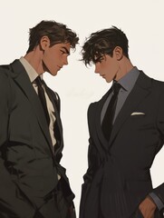 Two Young Men in Suits