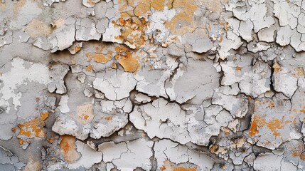 Canvas Print - Textured Wall with Peeling Paint and Cracks