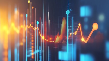 an innovative image of a generative ai program generating a customized digital graph chart for a bus