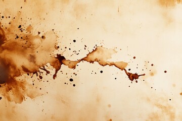 Leinwandbilder - Abstract artistic background featuring coffee stains and splashes on textured paper, ideal for creative projects and designs. Generative AI