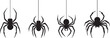 © Nazia - Silhouette of a spider hanging from a web, halloween vector