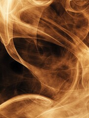 Canvas Print - Swirling abstract patterns of smoke blend with rich coffee tones in a captivating visual display. Generative AI