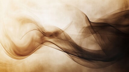 Aufkleber - Intricate abstract patterns of swirling smoke intertwine with deep coffee tones, creating a captivating visual experience. Generative AI
