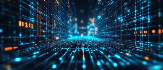 Abstract technology big data background concept . Transfer storage of data
