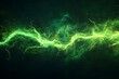 © Your Background - Green energy pulsing and flowing through dark space with glowing particles background