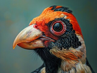 Close Up of a Colorful Bird with Sharp Detail