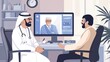 © Thavesak - Empathetic Saudi Arabian Doctor Providing Seamless Virtual Consultation to Elderly Patient Using Advanced Telemedicine Tools
