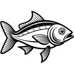 Fish vector logo icon design template