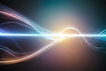 Wall Mural - dynamic light waves and abstract energy flow background for visual effects
