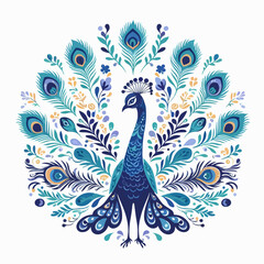 peacock cartoon illustration