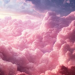 i myself as a spirit drifting in the soft pink fluffy cosmic sparkly clouds overlooking the whole ea