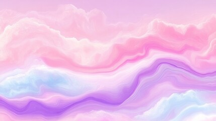 Poster - A soft, abstract blend of pastel colors resembling dreamy clouds and waves.