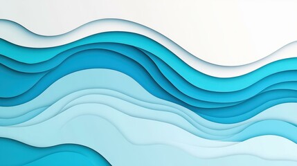 Wall Mural - Stunning flat design in blue with smooth curves, perfect for modern wallpaper and creative projects.