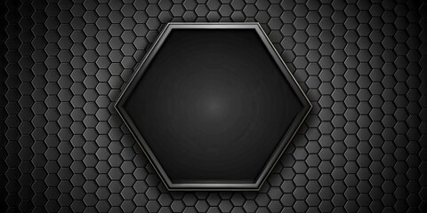 Abstract black hexagon background with a geometric texture , metal, dark, pattern, design, texture, abstract, geometric