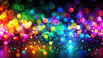 Neon bokeh background with vibrant colors on black, neon, bokeh, background, vibrant, colorful, abstract