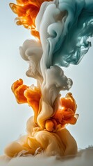 Poster - Colorful swirling liquid patterns create an abstract visual effect.