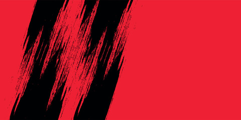 Wall Mural - Black and red abstract grunge background with halftone style. vector ilustration