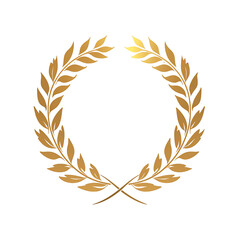 transparent background winner gold wreath icon