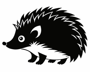 Canvas Print - Hedgehog silhouette vector icon,Hedgehog silhouette