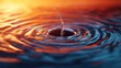 © Narongsag - Water Drop Ripples with Warm Backlight   Abstract Liquid Texture