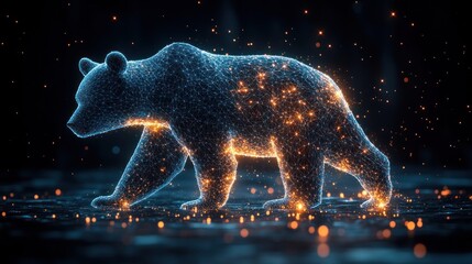 Digital Bear in the Night
