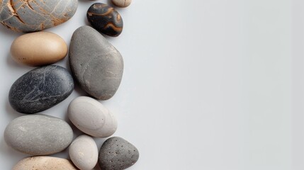 Poster - Arrangement of Smooth Stones on a Clean Surface