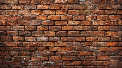 Sticker - Rustic Red Brick Wall Texture for Design Projects