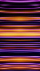 Wall Mural - abstract futuristic orange and purple neon bended lines shimmering on black background, motion graph