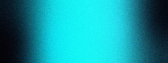 Wall Mural - Abstract blue to black gradient background with Foil turquoise blue, teal metallic texture gradient. Grainy glowing light on backdrop noise effect. Design for technology, science, banner,poster
