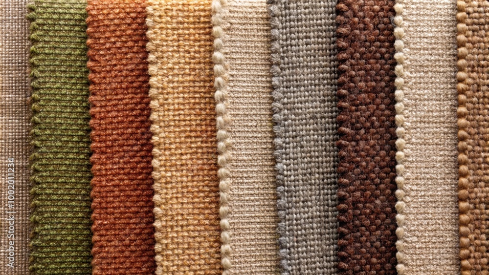 Richly textured boucle fabric swatches in earth tones , fabric, texture ...