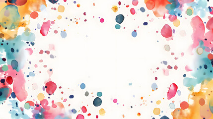 Festive Confetti Frame Background watercolor