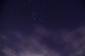 night sky with stars. Orion in the middle 