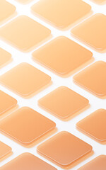 Sticker - Well organized glass cube background, 3d rendering.