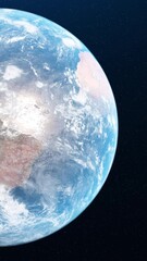 Wall Mural - animation of rotation of earth and transition of day and night. animation. beautiful rotation of ear
