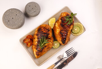 Canvas Print - Grilled Chicken Breast, Chicken Steak.