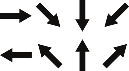 Wall Mural - black arrow direction symbol vector illustration.