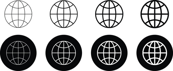 Sticker - website icon. world line icon. internet website icon vector illustration.