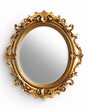 © VASSELL TRADING - gold ornate mirror frame on white background