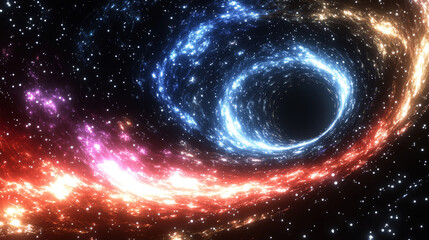 Wall Mural - A swirling vortex of stars and light.