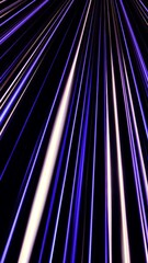 Wall Mural - abstract glowing straight parallel lines blinking on black background, seamless loop. animation. col