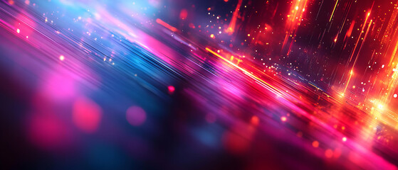 Canvas Print - abstract colorful light effects in a digital composition, creating a vibrant and dynamic background.